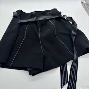 Cinq à Sept Black Skort with White Stitching